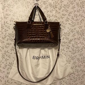 Barely used mini Asher chestnut Melbourne Brahmin with dust bag